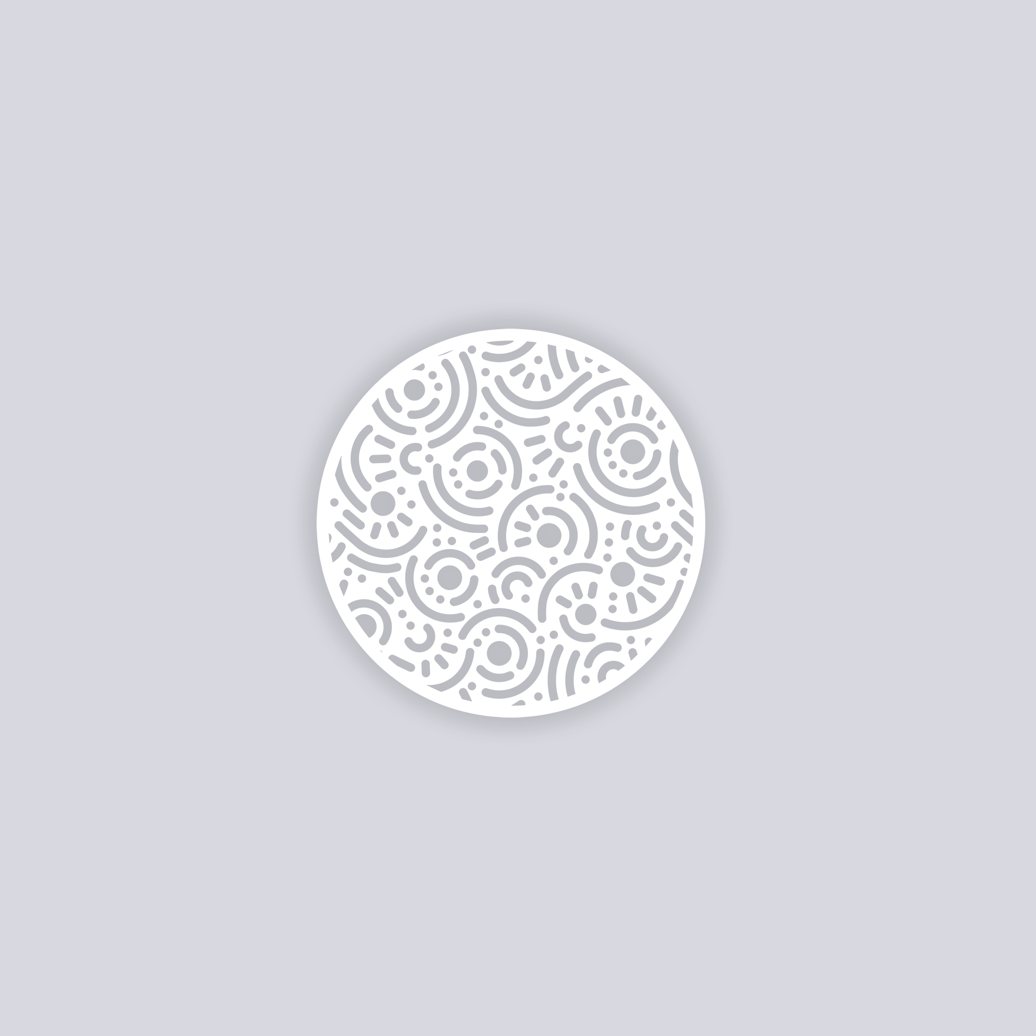 Retro Confetti Circle Clay Stencil