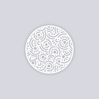 Retro Confetti Circle Clay Stencil