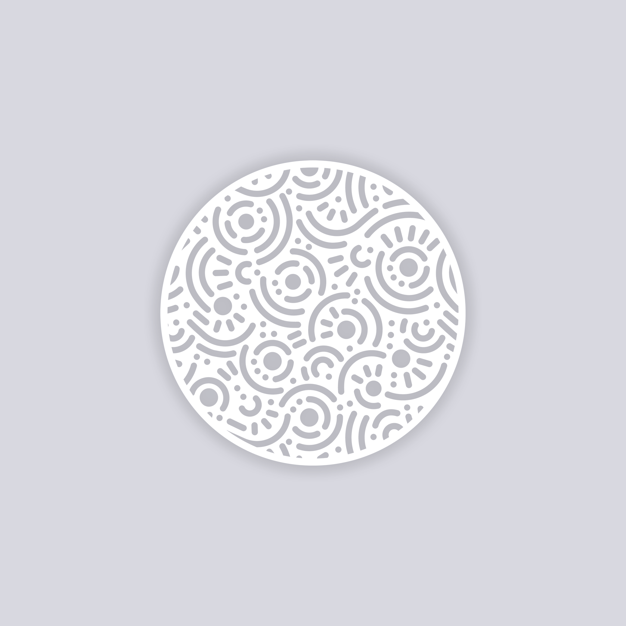Retro Confetti Circle Clay Stencil