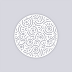 Retro Confetti Circle Clay Stencil