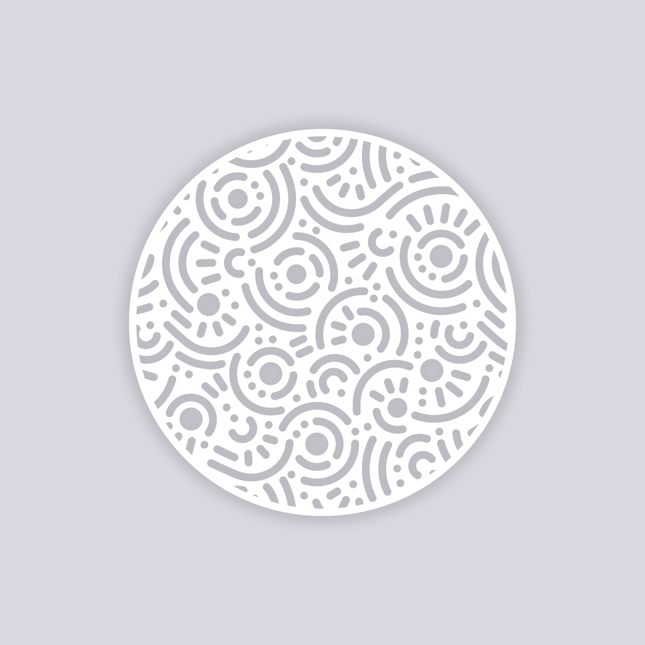 Retro Confetti Circle Clay Stencil
