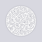 Retro Confetti Circle Clay Stencil