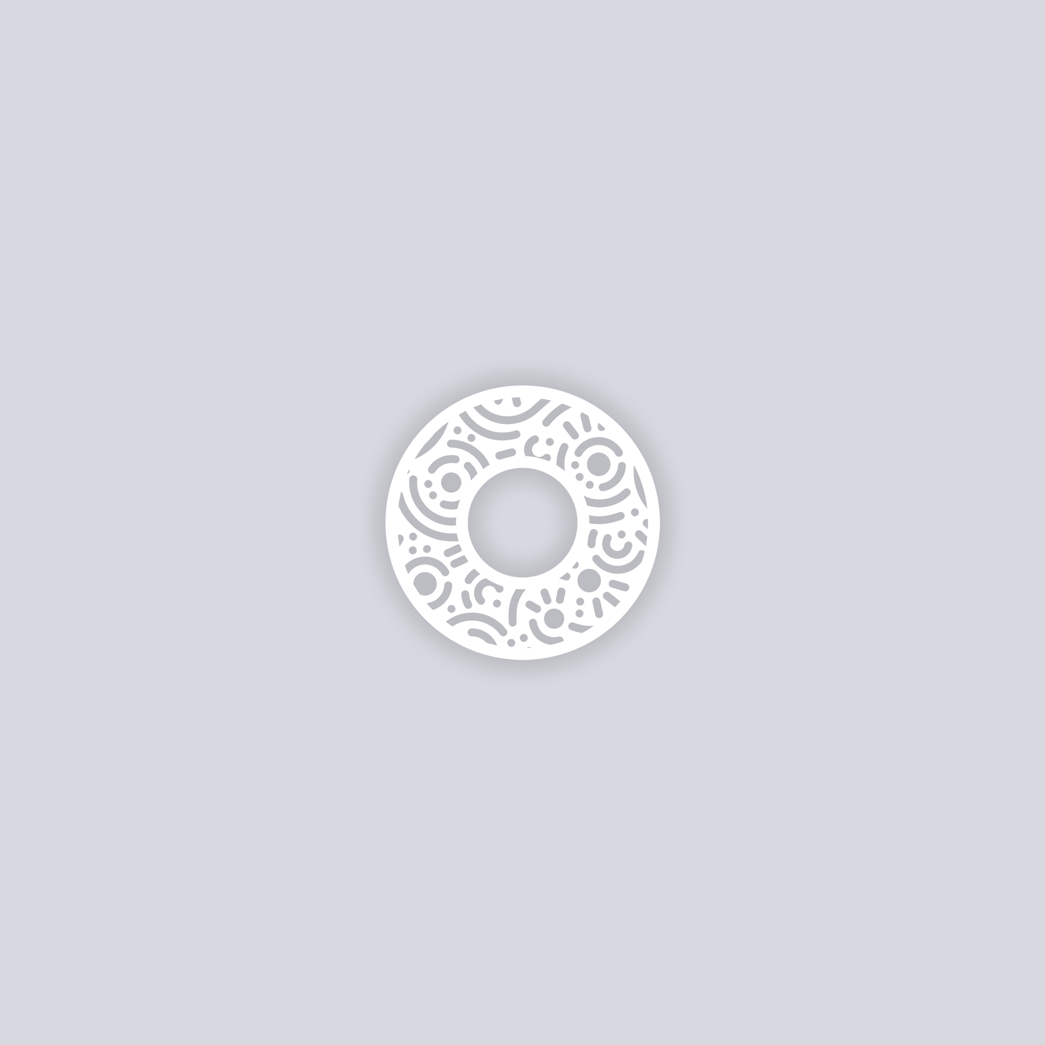 Retro Confetti Circle Rim Clay Stencil