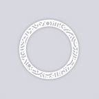 Retro Confetti Circle Rim Clay Stencil