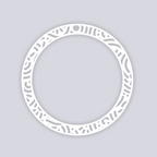 Retro Confetti Circle Rim Clay Stencil