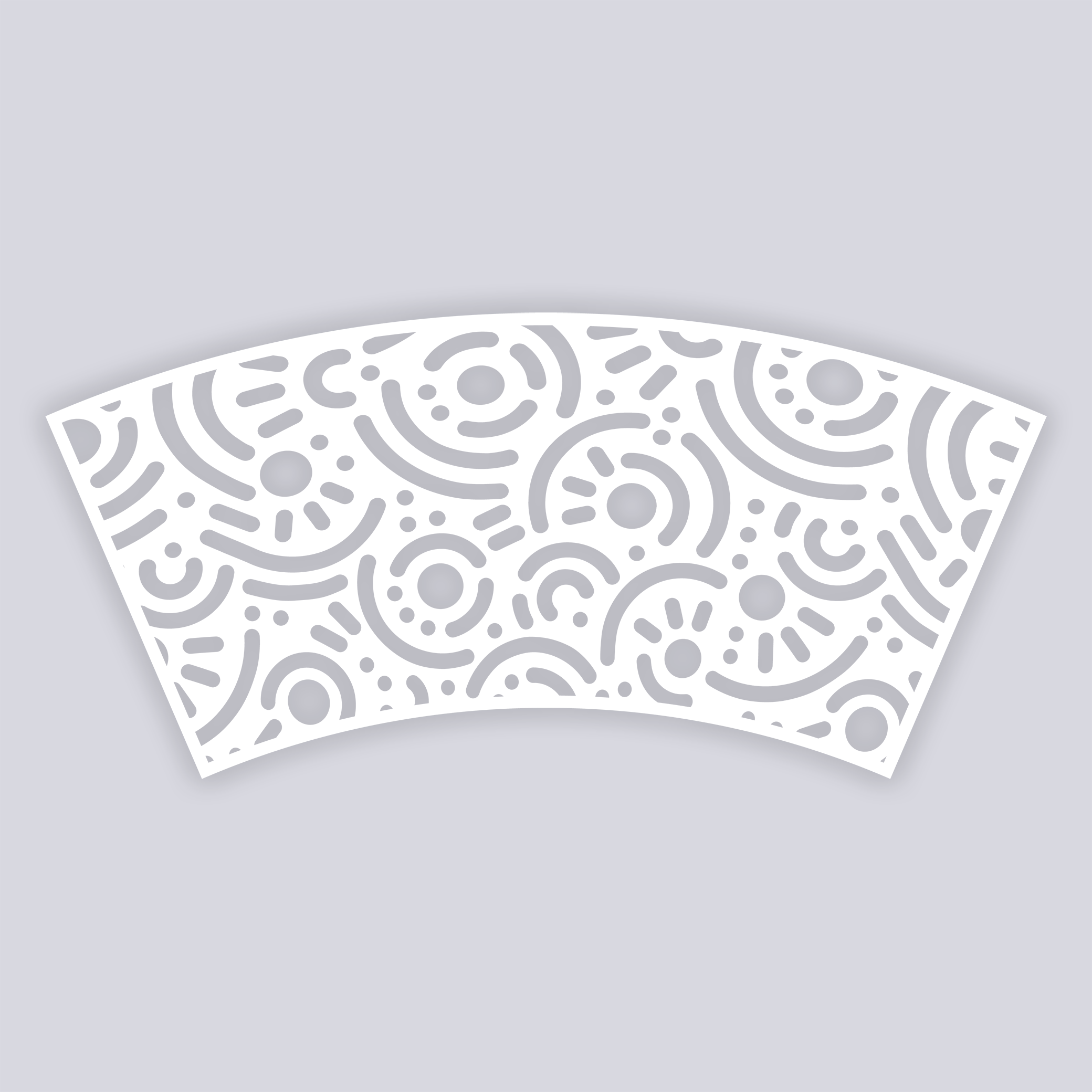 Retro Confetti Lg Cup Clay Stencil