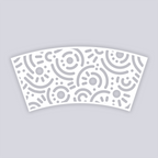 Retro Confetti Lg Cup Clay Stencil