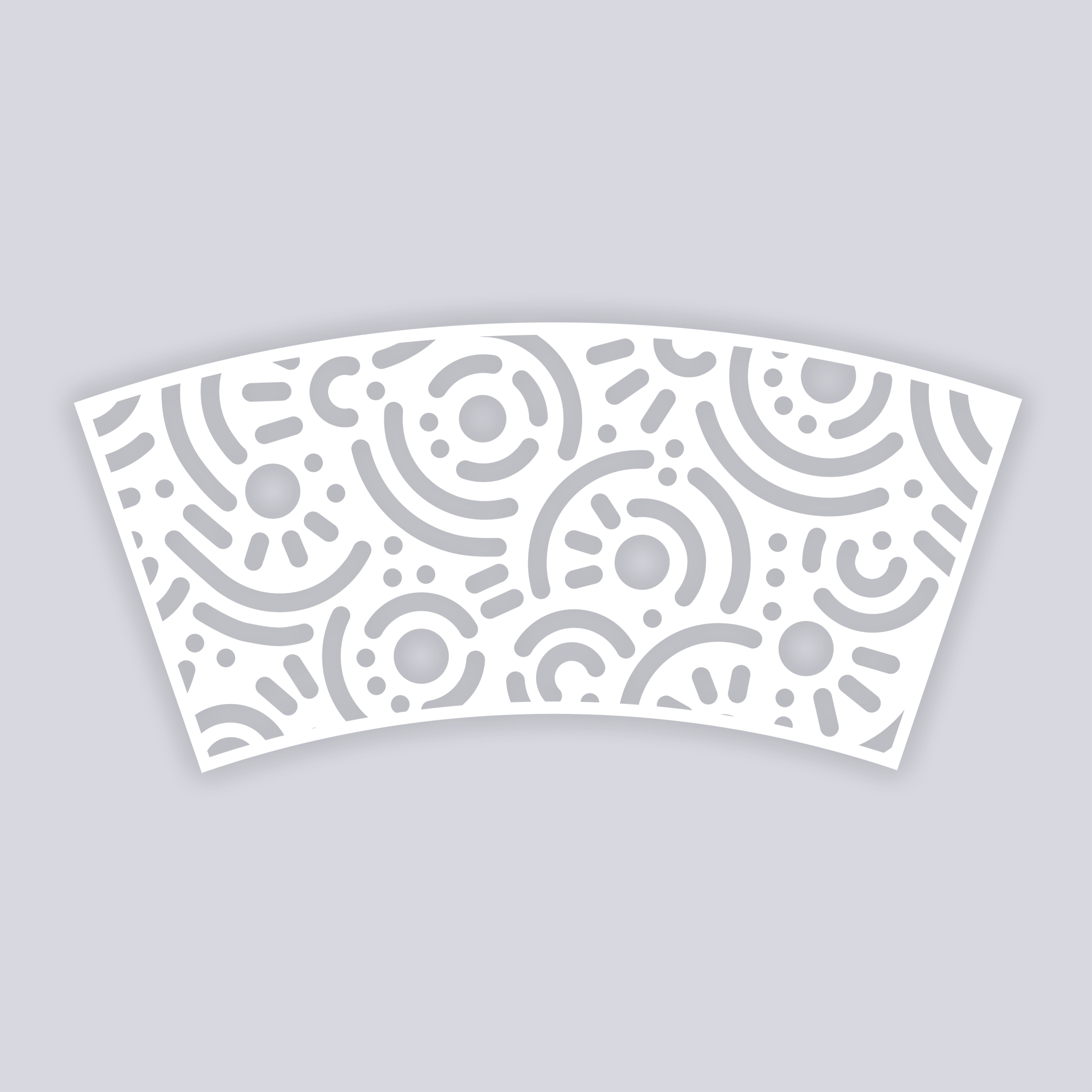 Retro Confetti Lg Cup Clay Stencil