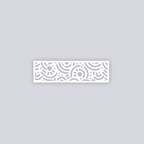 Retro Confetti Rectangle Face Clay Stencil