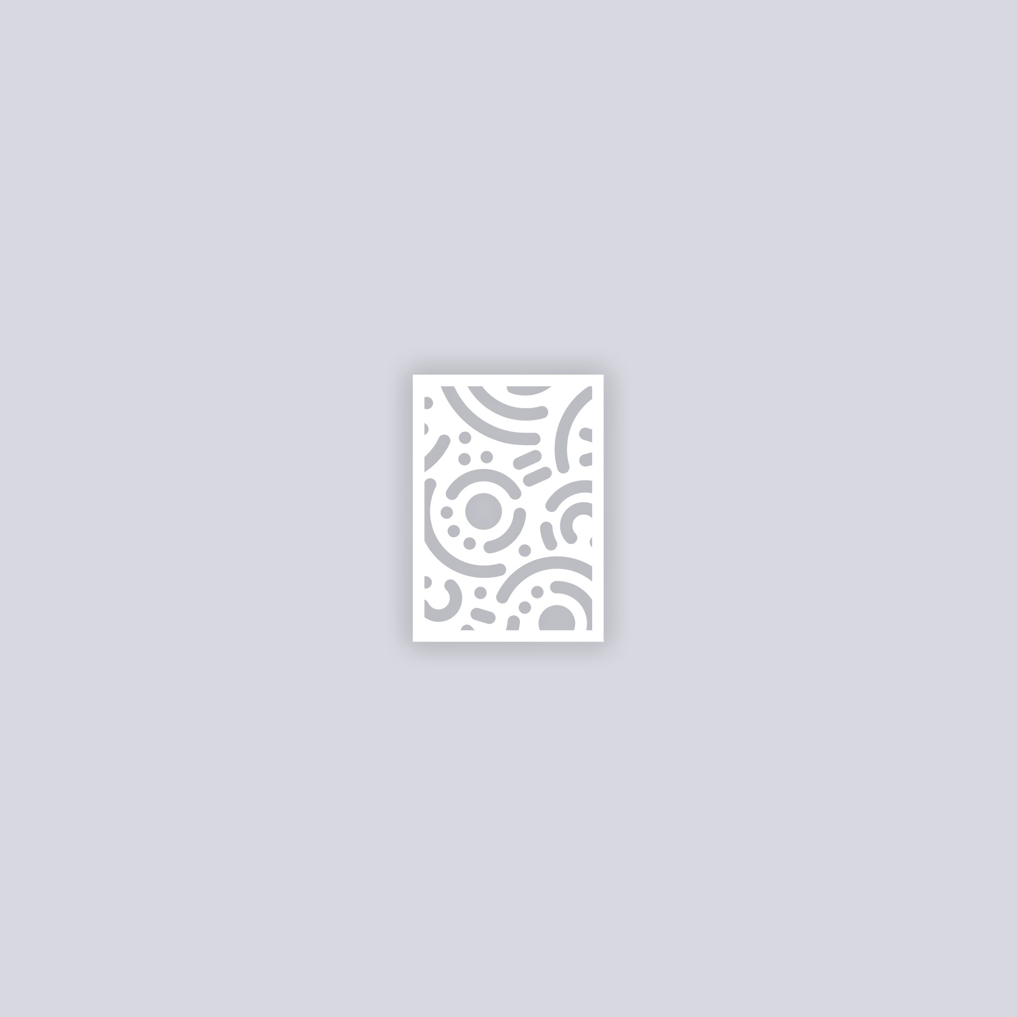 Retro Confetti Rectangle Clay Stencil