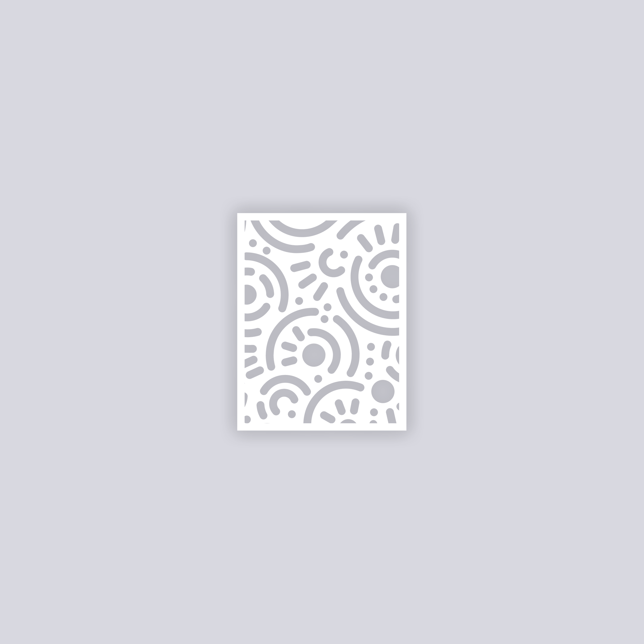 Retro Confetti Rectangle Clay Stencil