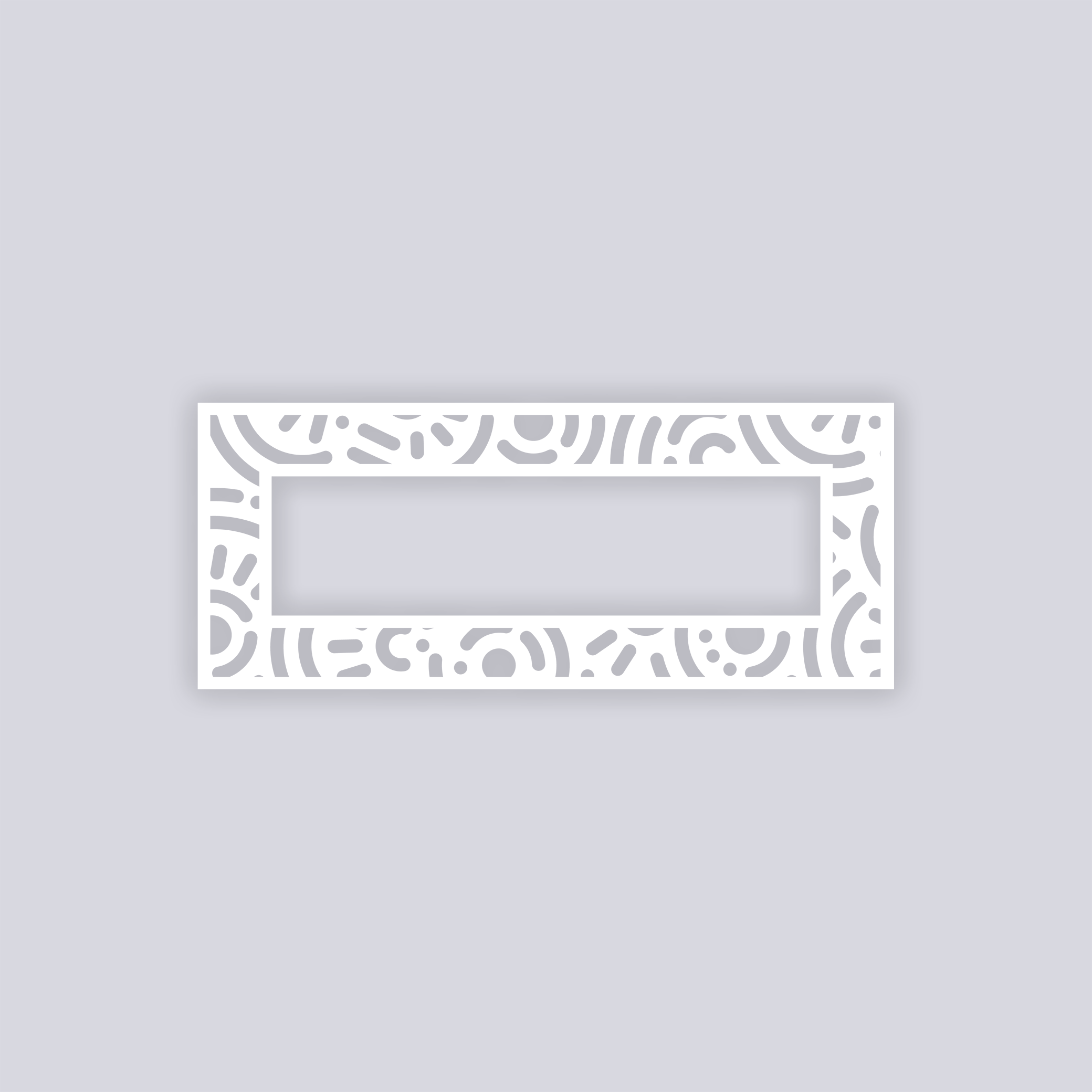 Retro Confetti Rectangle Rim Clay Stencil