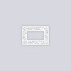 Retro Confetti Rectangle Rim Clay Stencil