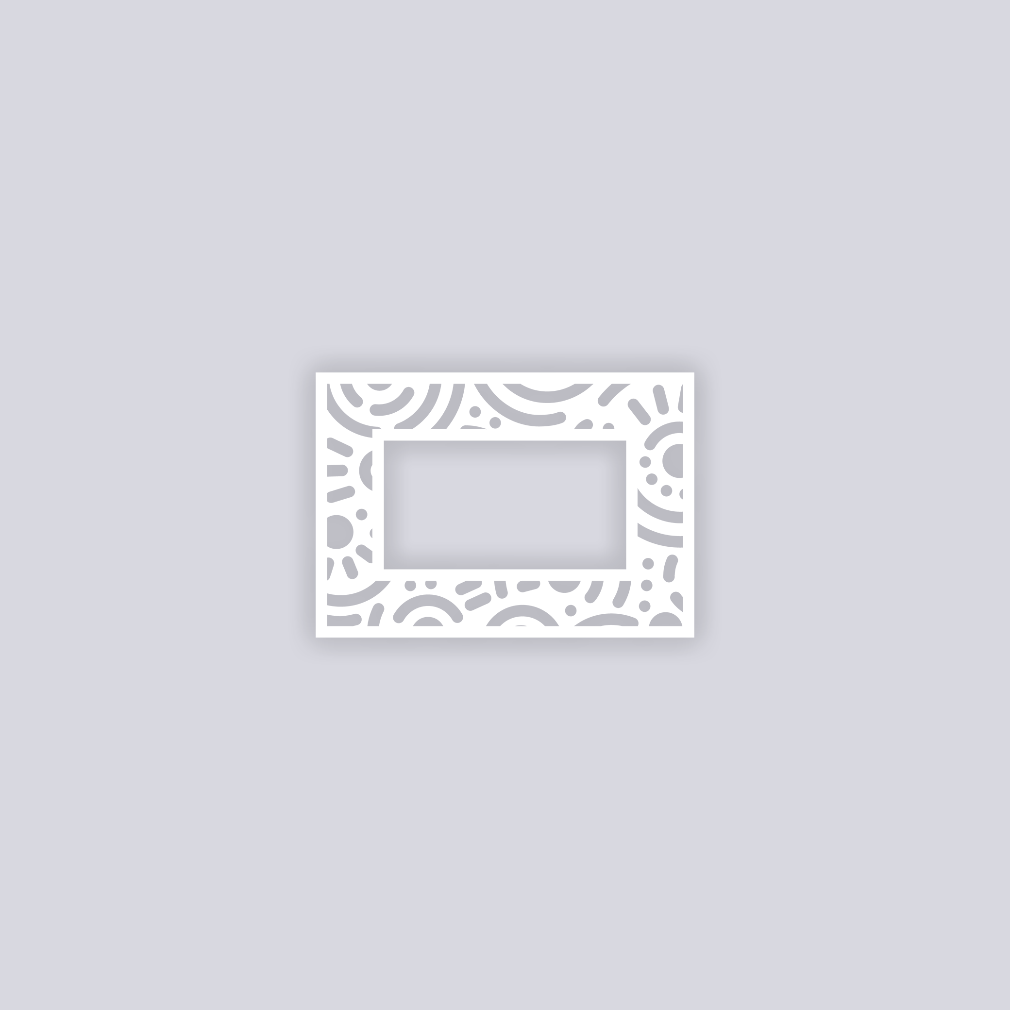 Retro Confetti Rectangle Rim Clay Stencil