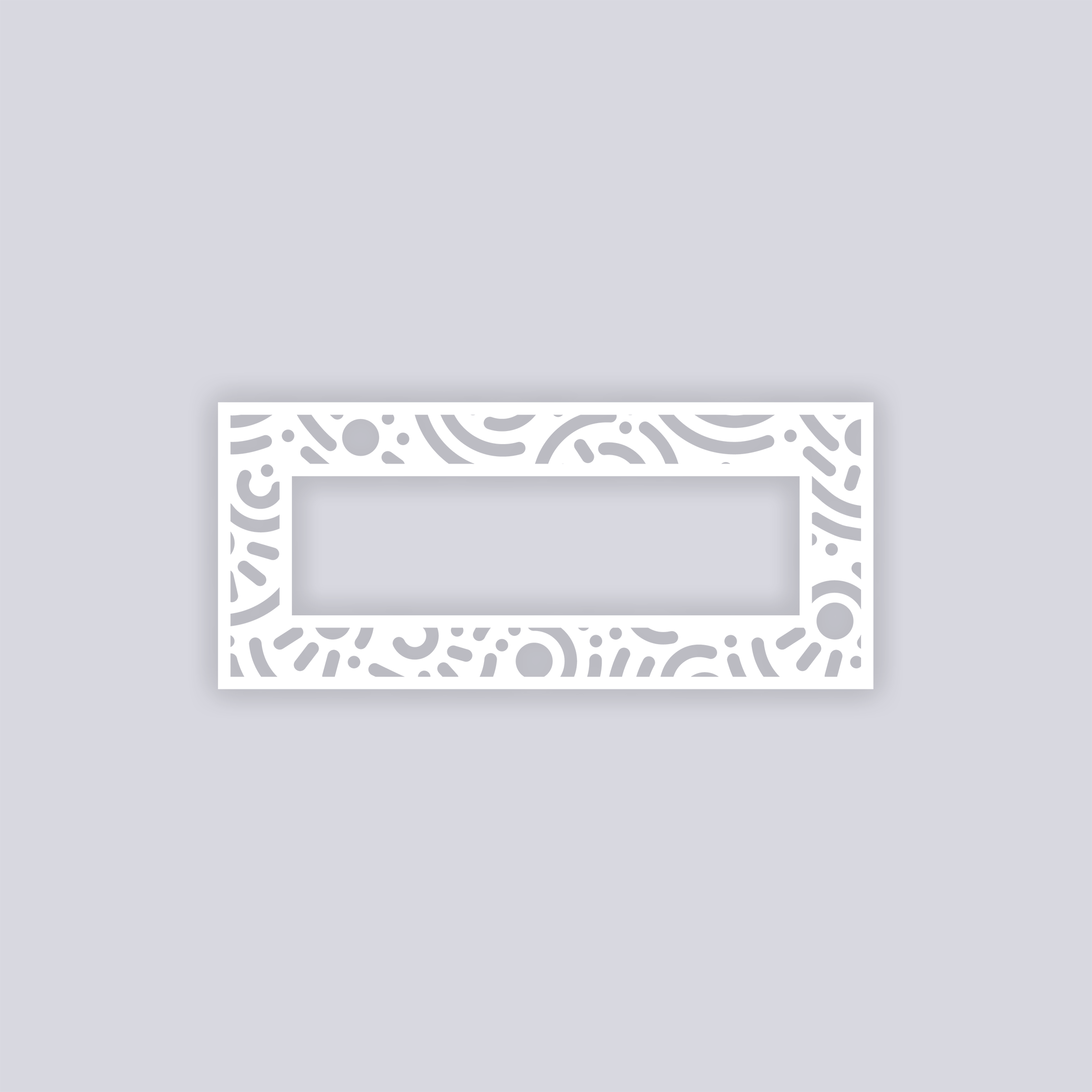 Retro Confetti Rectangle Rim Clay Stencil