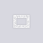 Retro Confetti Rectangle Rim Clay Stencil