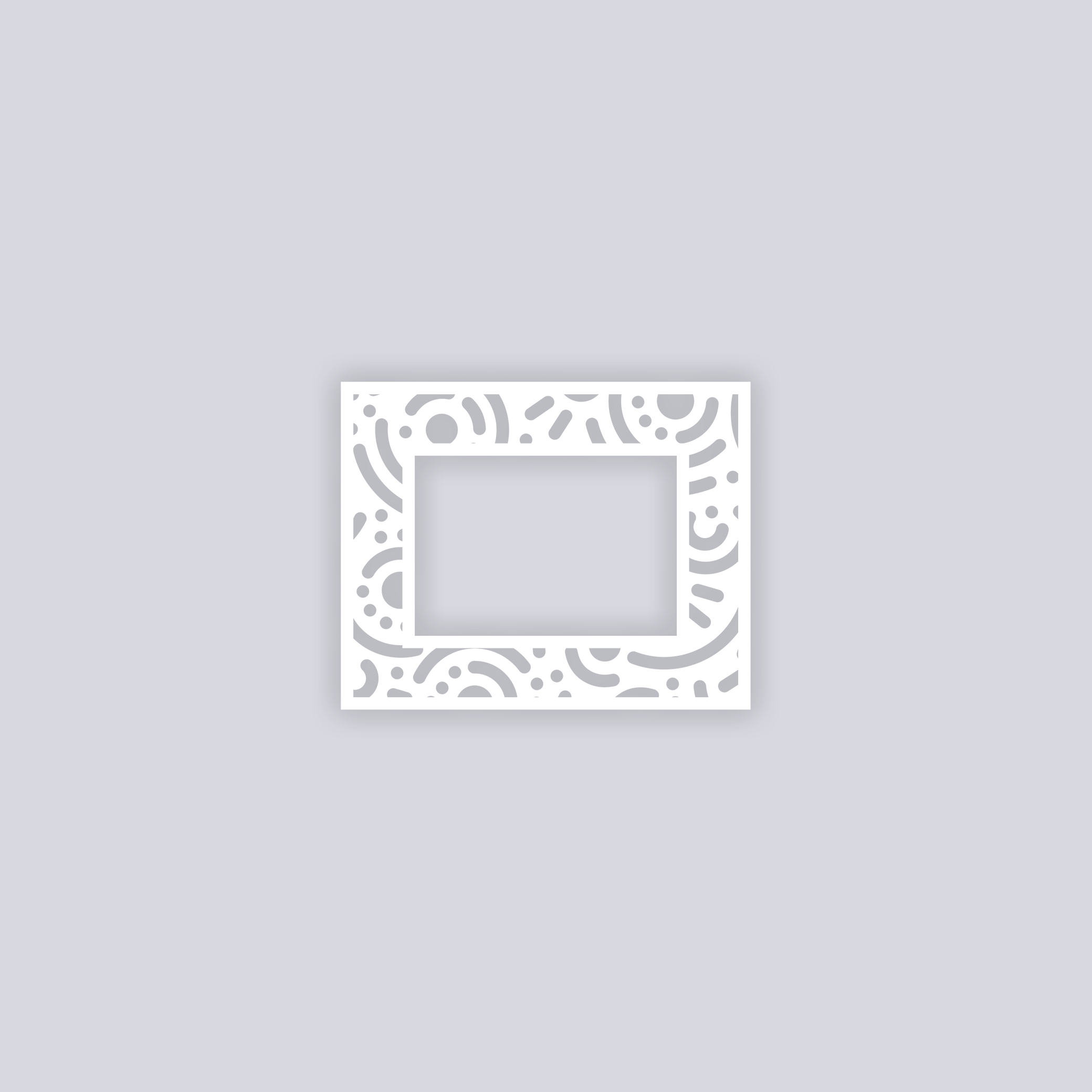 Retro Confetti Rectangle Rim Clay Stencil