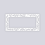 Retro Confetti Rectangle Rim Clay Stencil