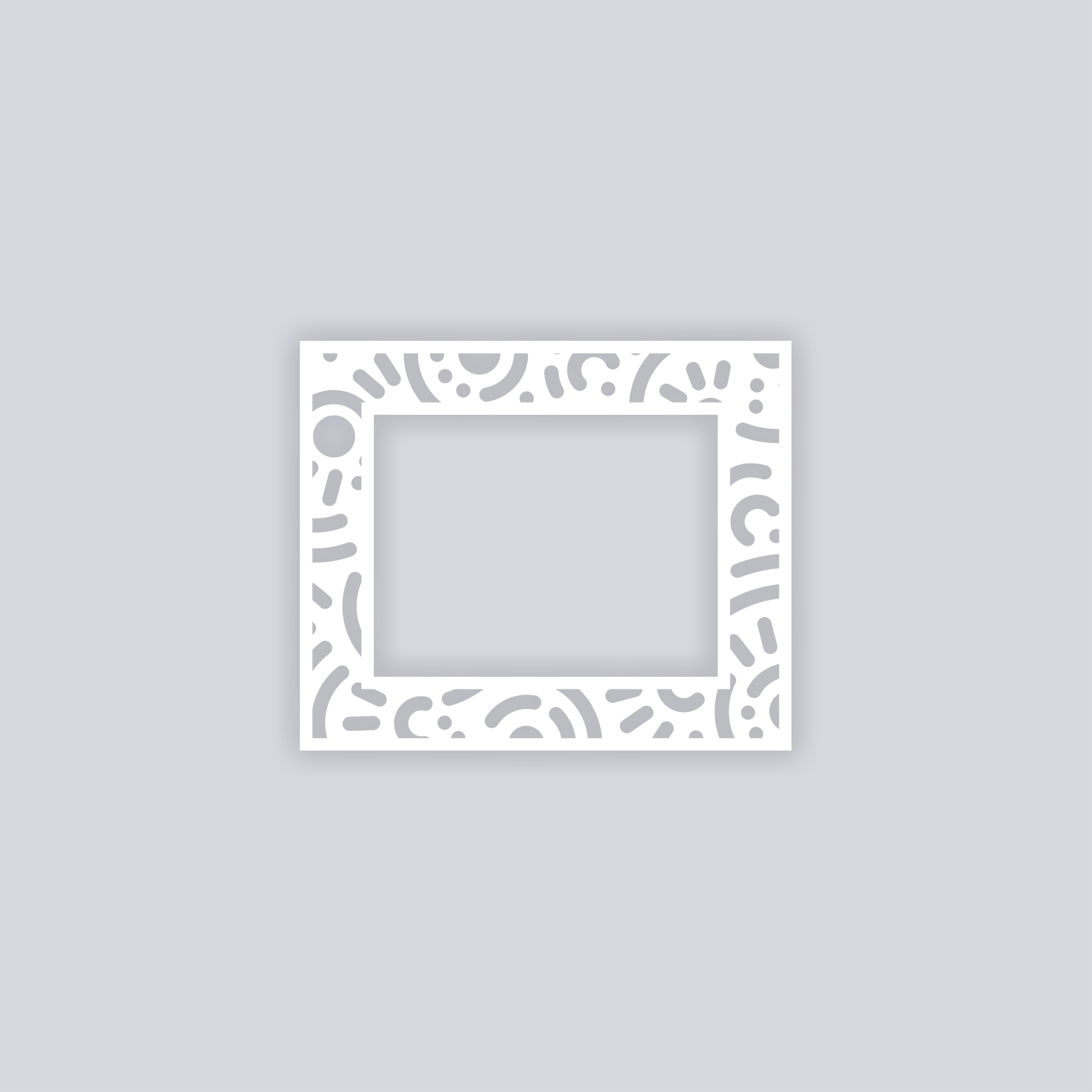 Retro Confetti Rectangle Rim Clay Stencil