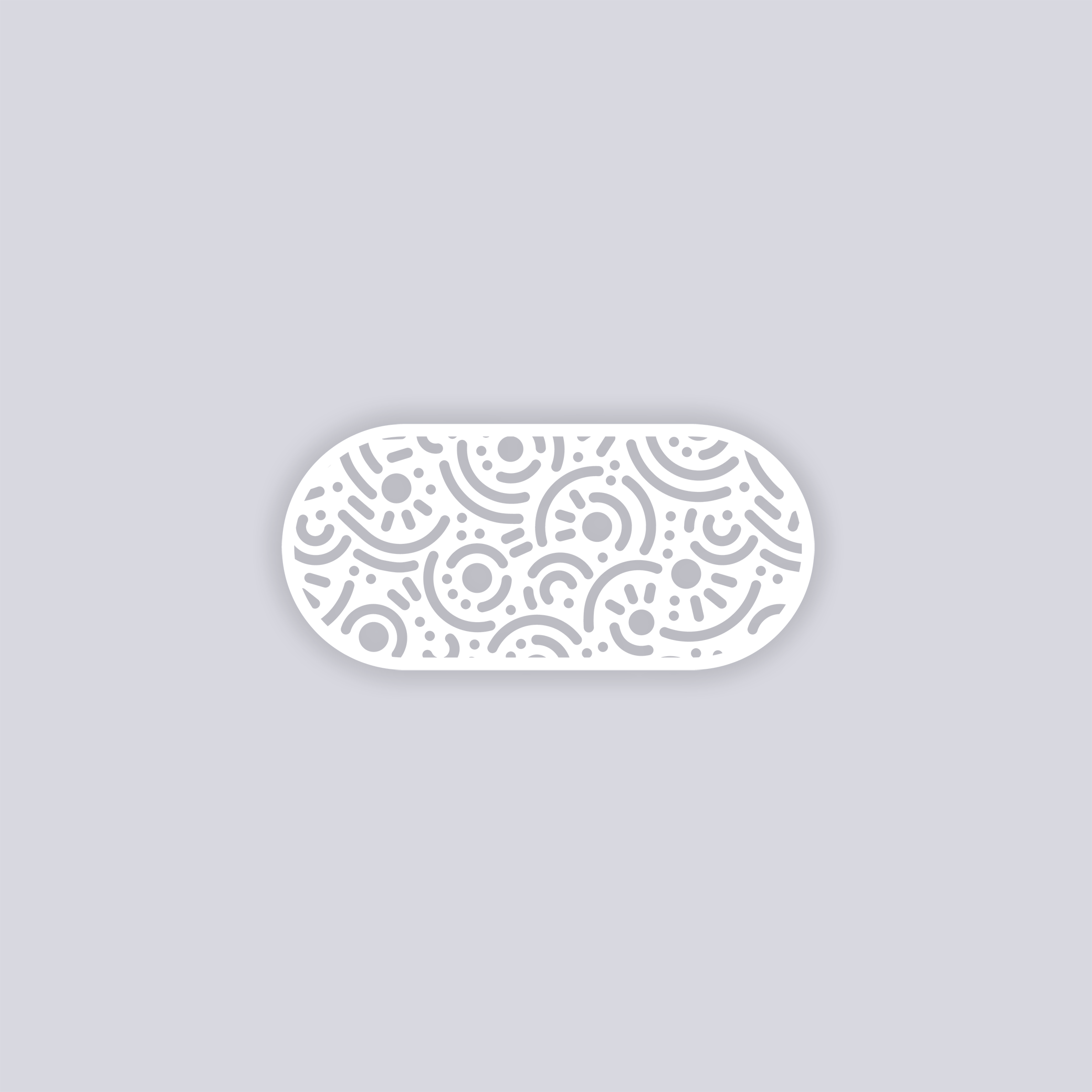 Retro Confetti Rounded Rectangle Clay Stencil