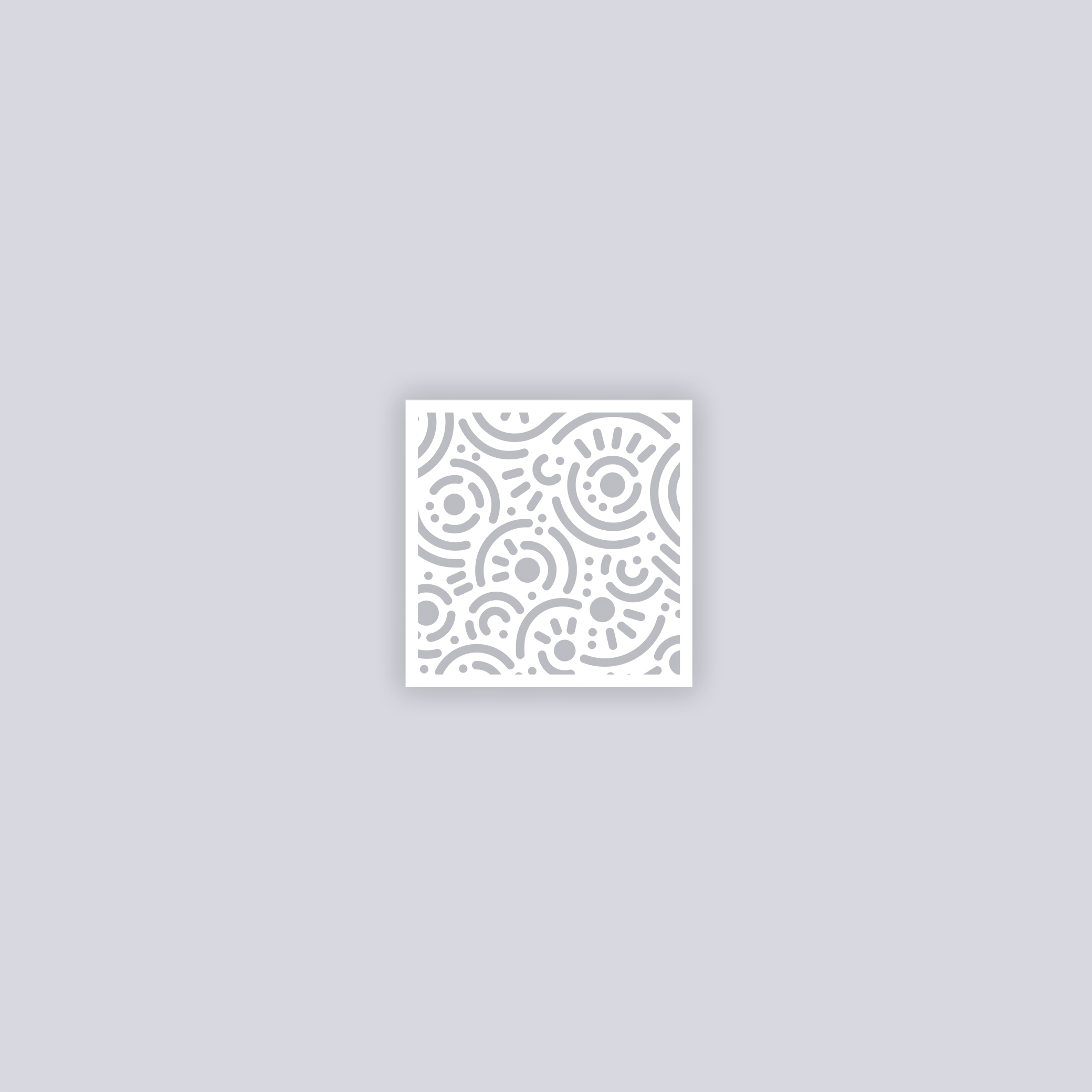 Retro Confetti Square Clay Stencil