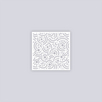 Retro Confetti Square Clay Stencil