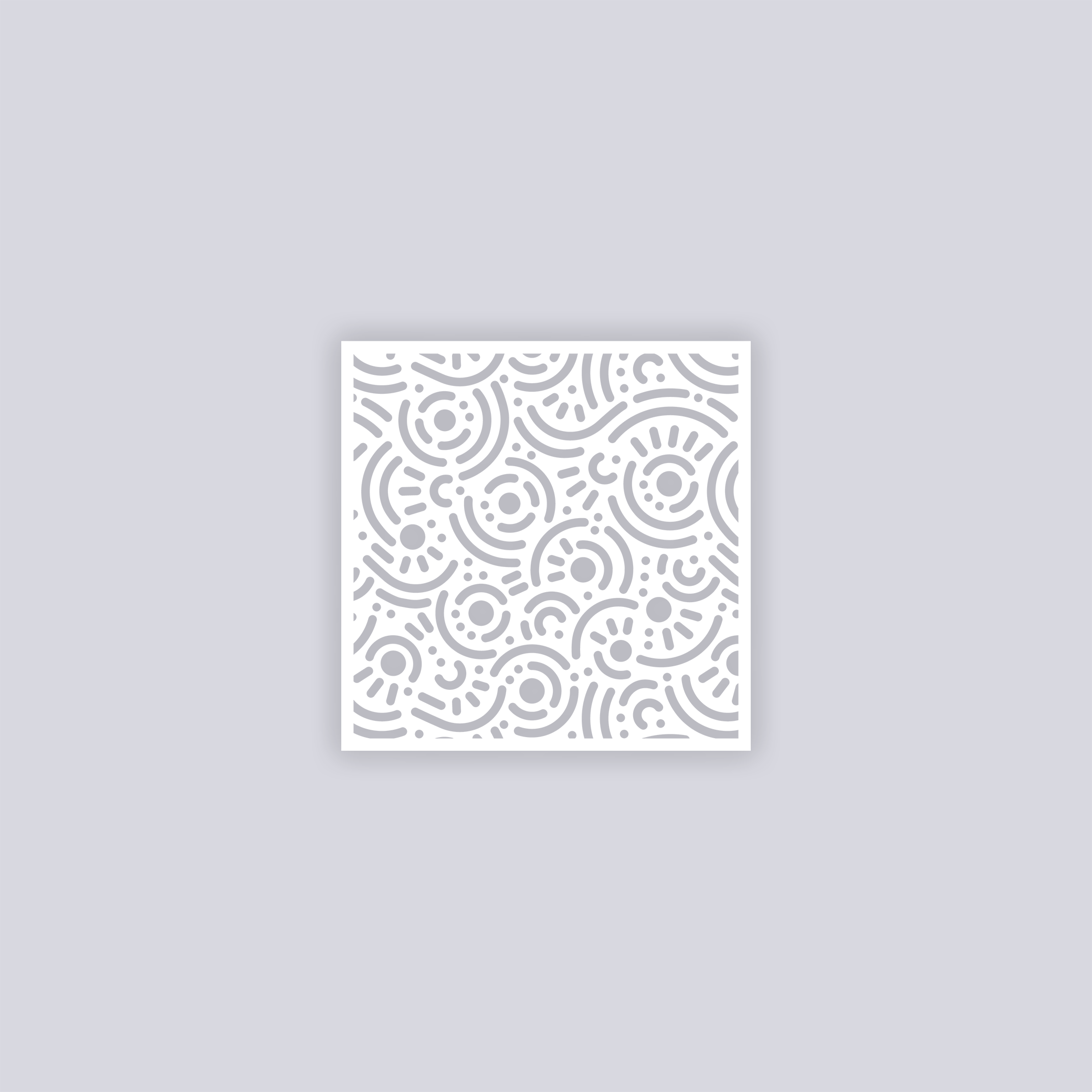 Retro Confetti Square Clay Stencil
