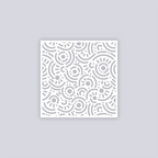 Retro Confetti Square Clay Stencil