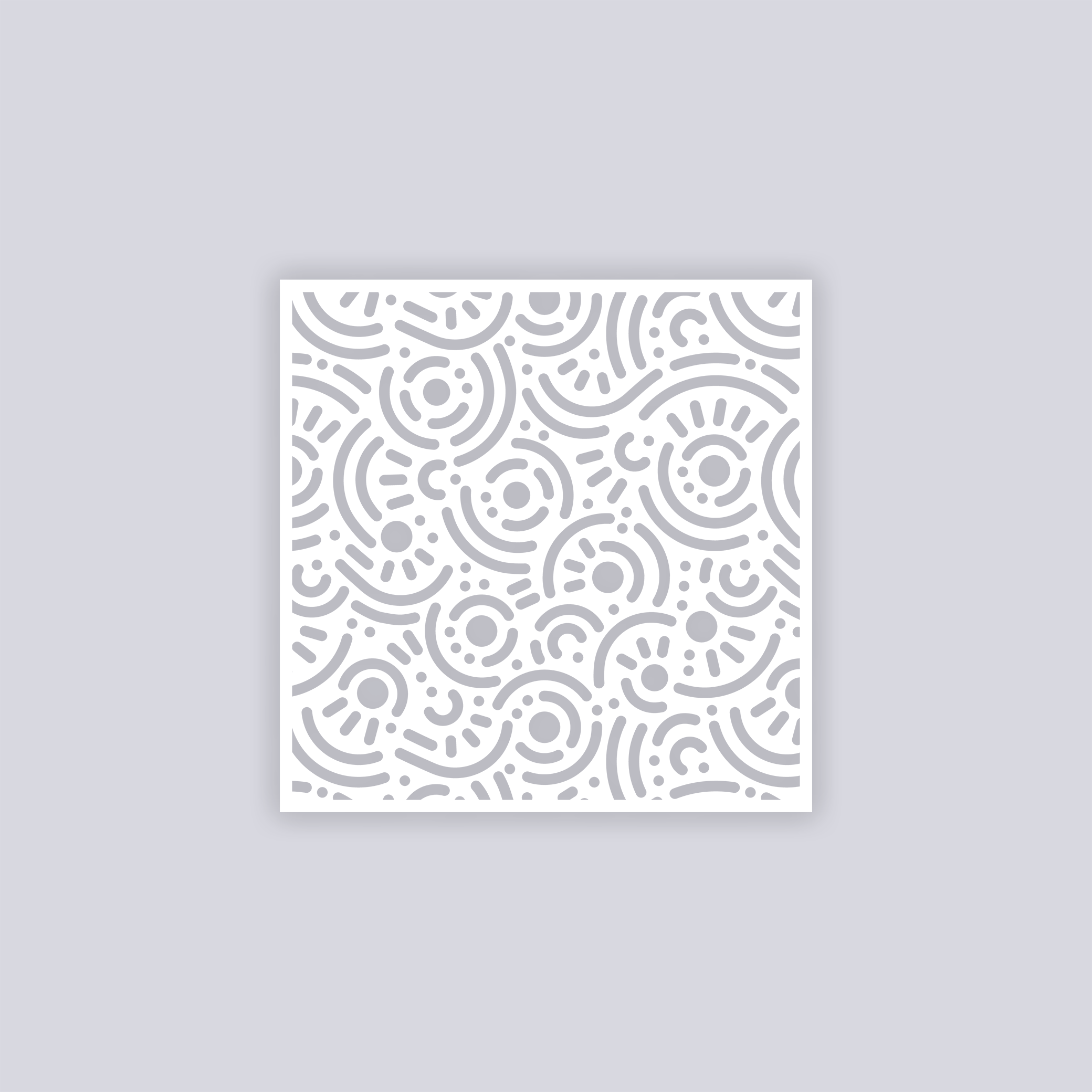 Retro Confetti Square Clay Stencil