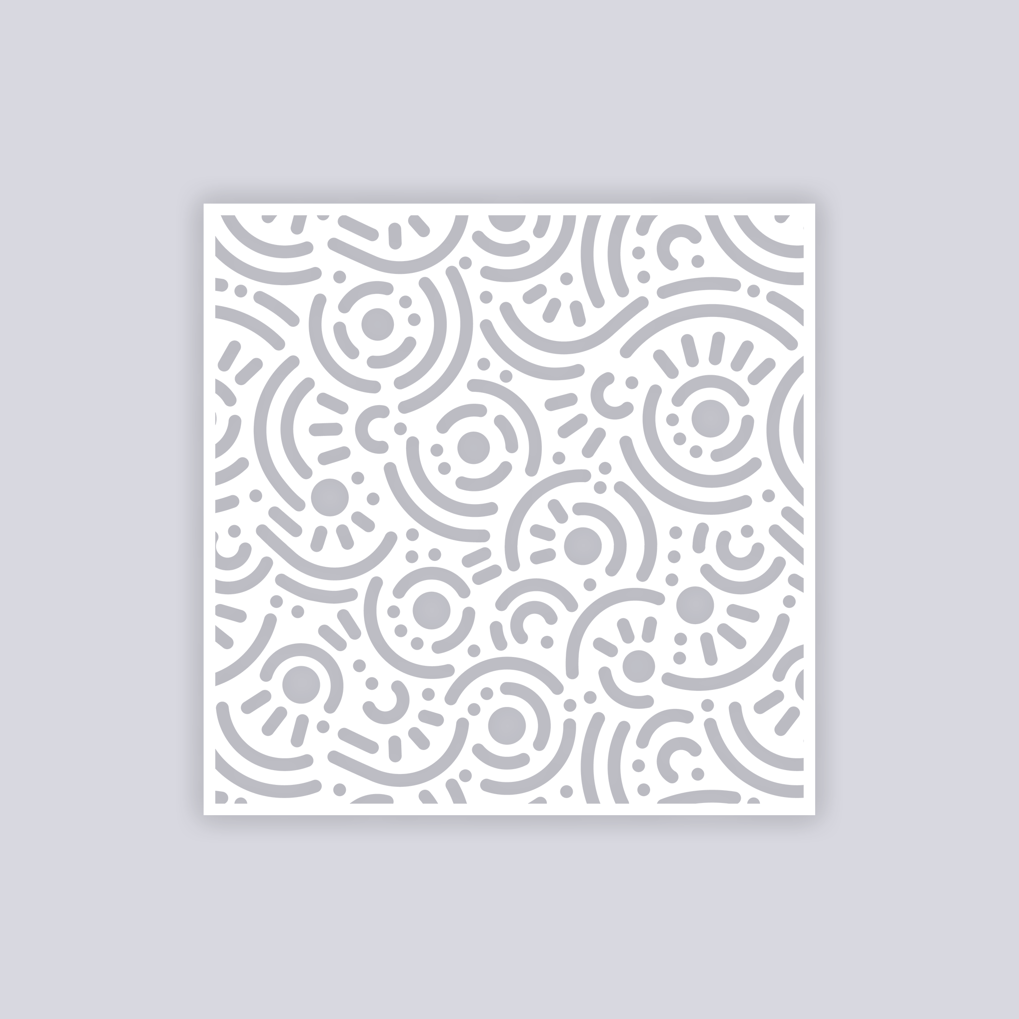 Retro Confetti Square Clay Stencil
