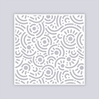 Retro Confetti Square Clay Stencil