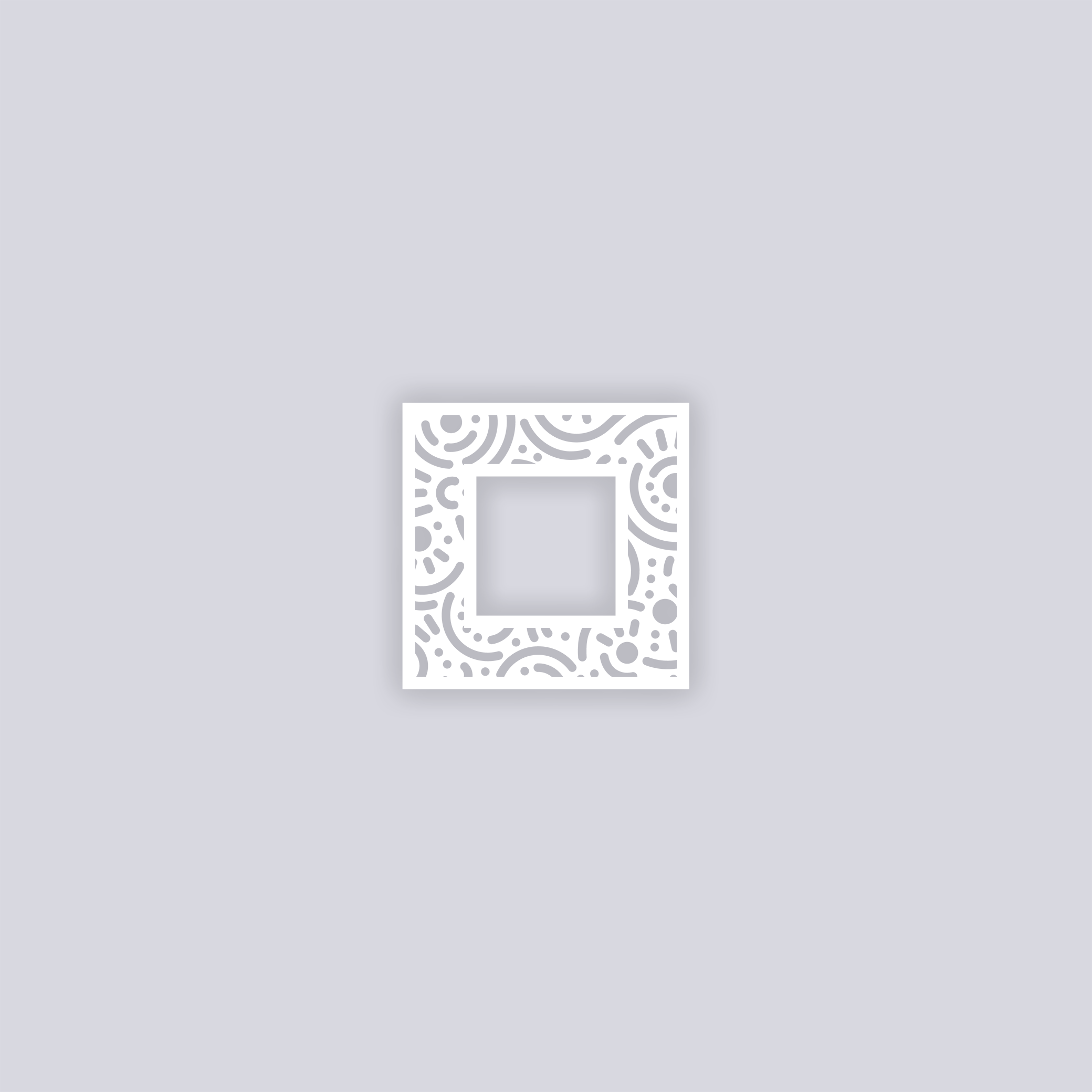 Retro Confetti Square Rim Clay Stencil