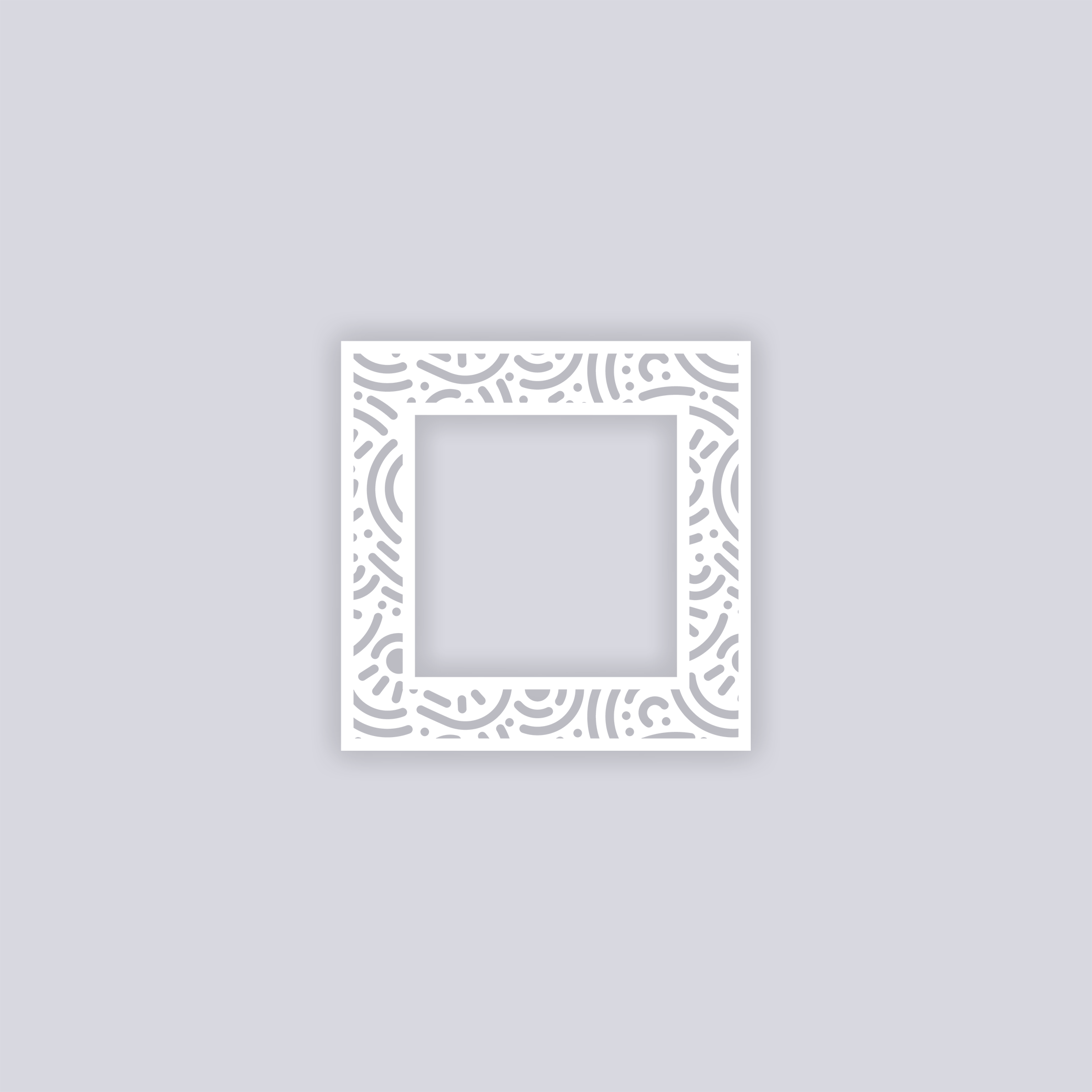 Retro Confetti Square Rim Clay Stencil