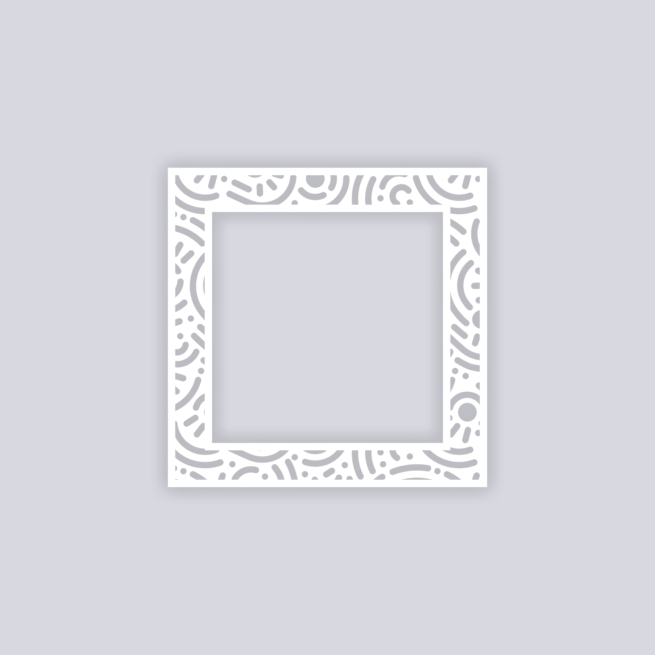 Retro Confetti Square Rim Clay Stencil