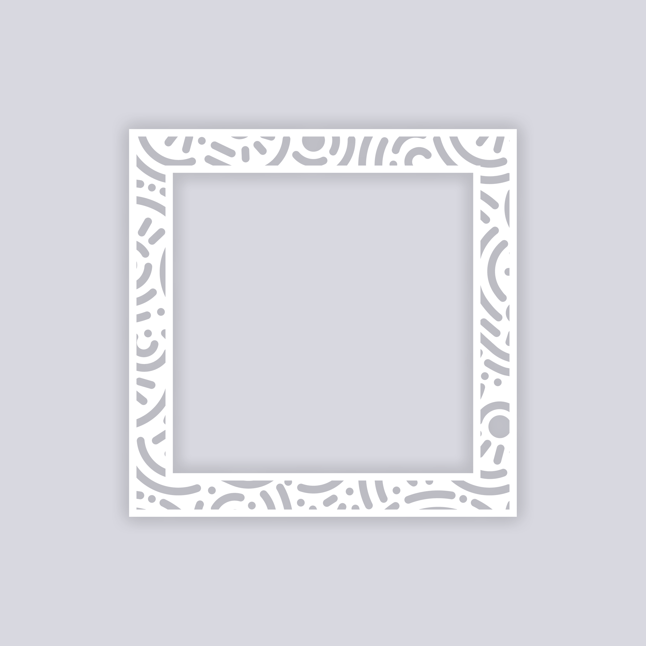 Retro Confetti Square Rim Clay Stencil