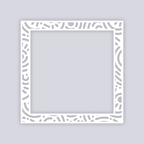Retro Confetti Square Rim Clay Stencil