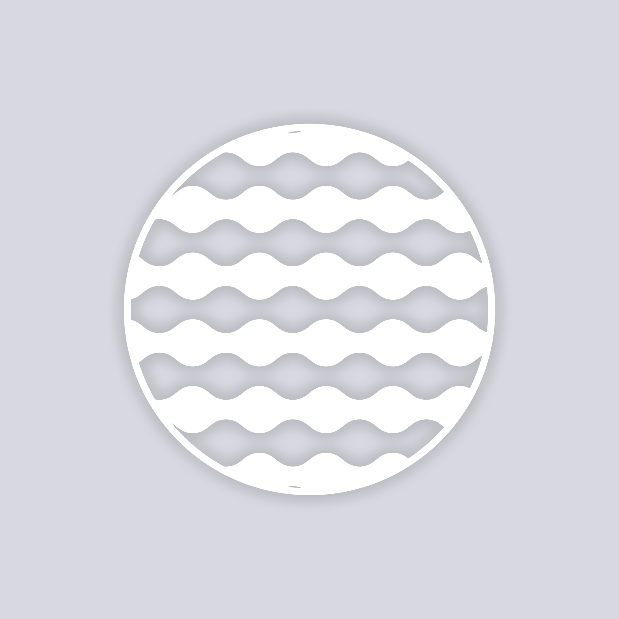 Ripple Effect Circle Clay Stencil