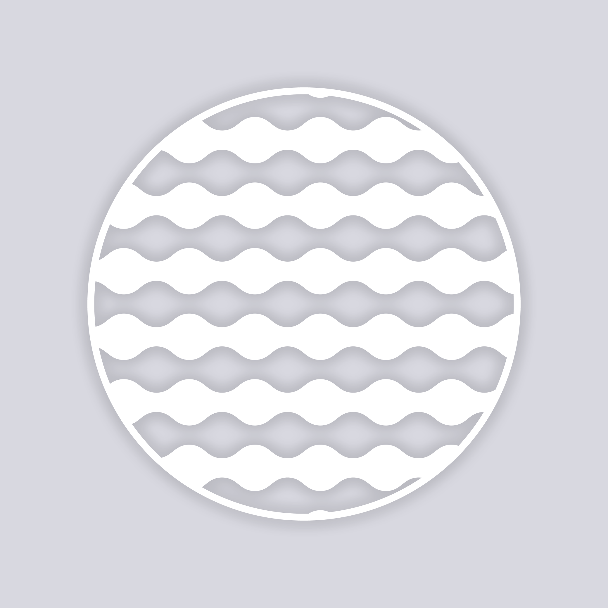 Ripple Effect Circle Clay Stencil