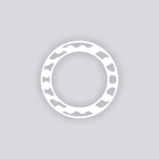 Ripple Effect Circle Rim Clay Stencil