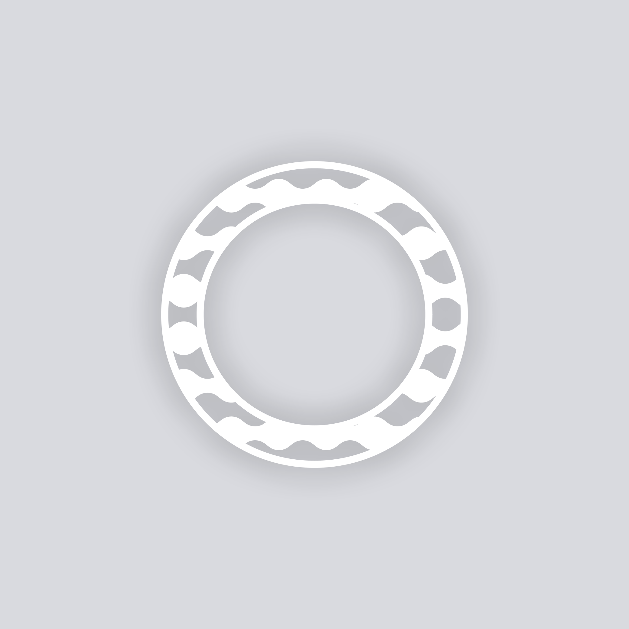 Ripple Effect Circle Rim Clay Stencil