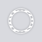 Ripple Effect Circle Rim Clay Stencil