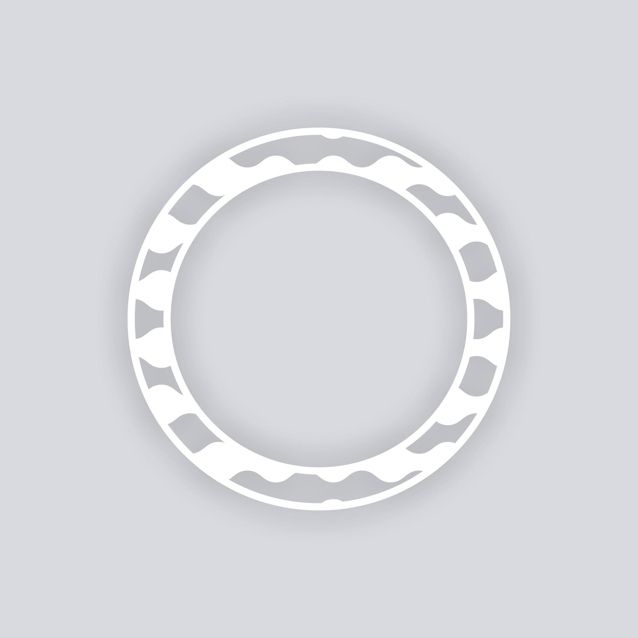 Ripple Effect Circle Rim Clay Stencil