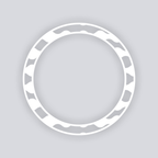 Ripple Effect Circle Rim Clay Stencil