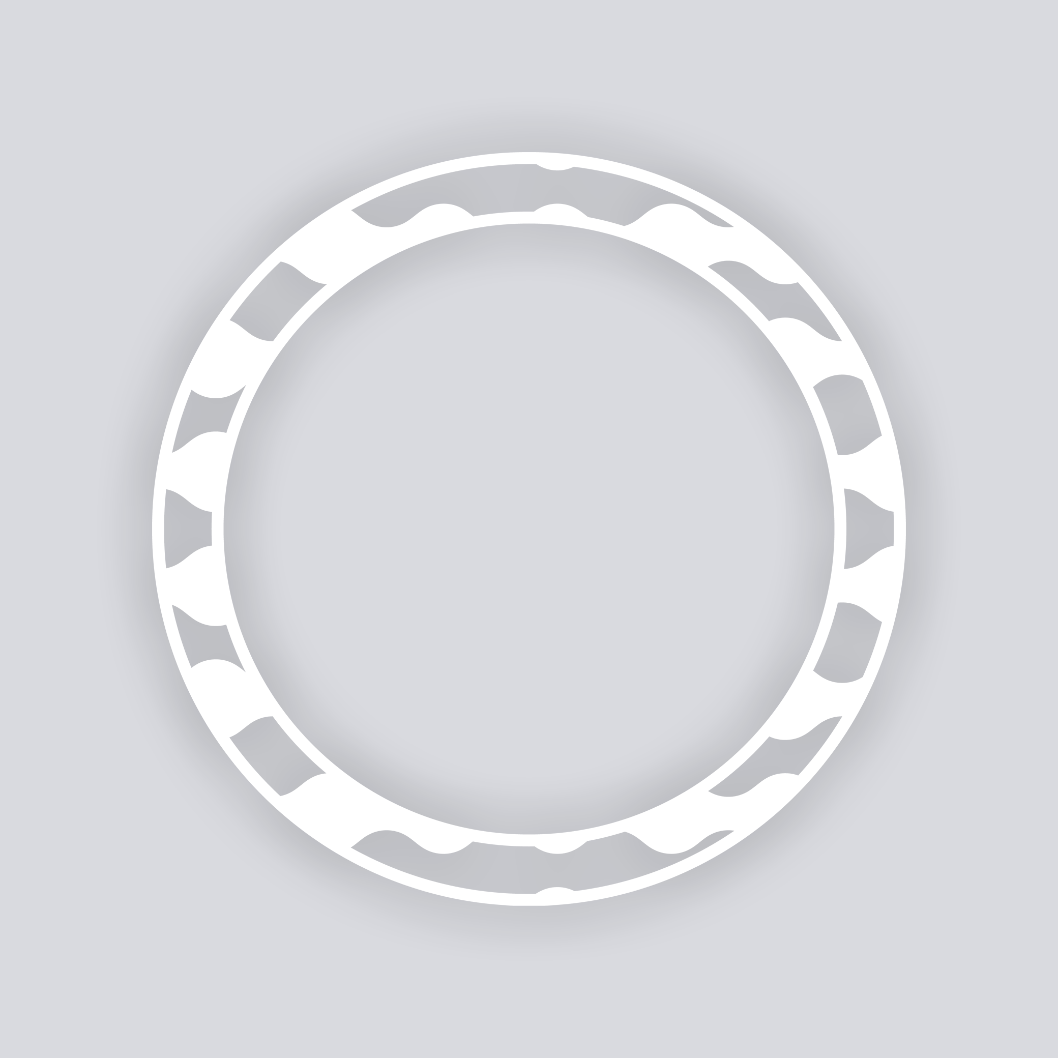 Ripple Effect Circle Rim Clay Stencil