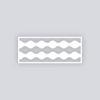 Ripple Effect Rectangle Clay Face Stencil