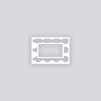 Ripple Effect Rectangle Rim Clay Stencil