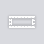 Ripple Effect Rectangle Rim Clay Stencil