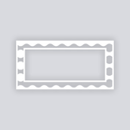 Ripple Effect Rectangle Rim Clay Stencil