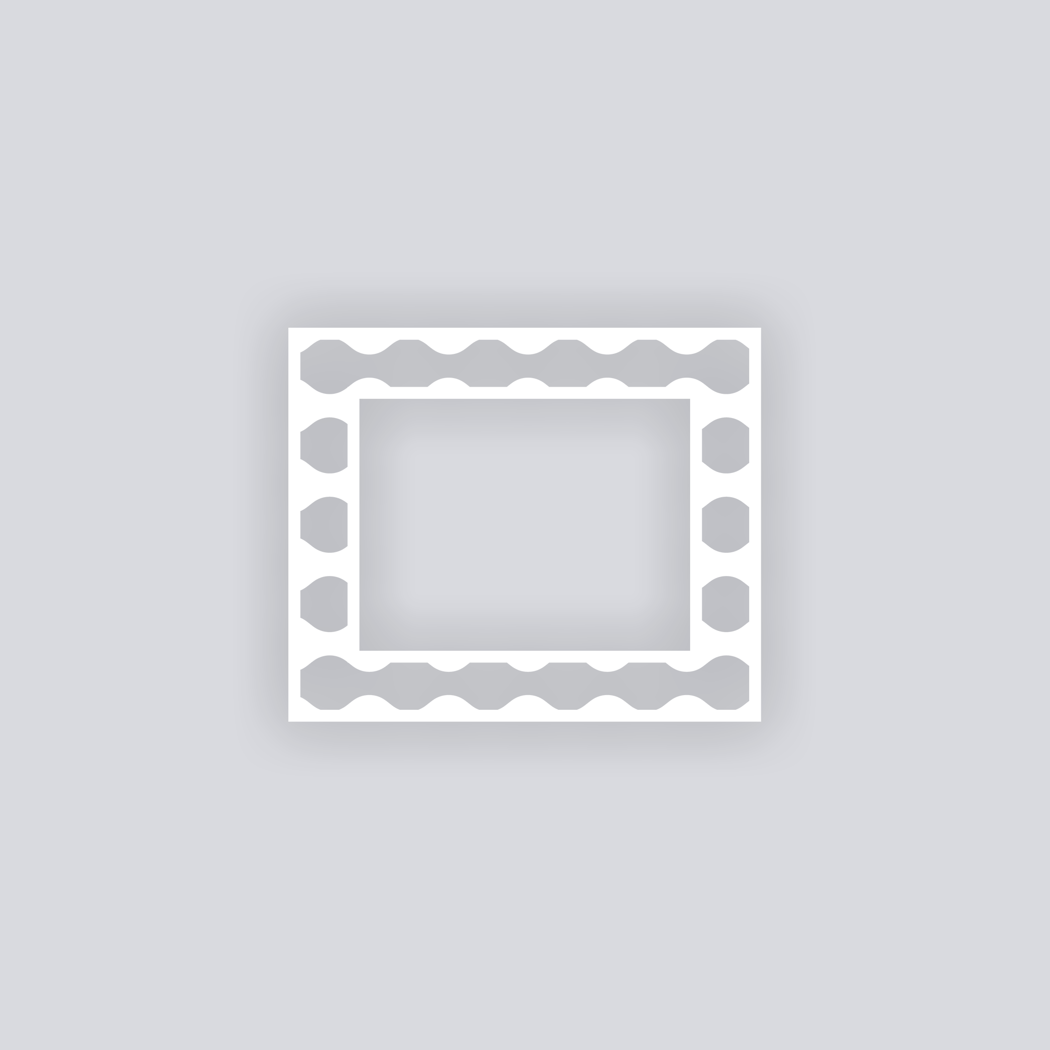 Ripple Effect Rectangle Rim Clay Stencil