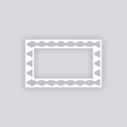 Ripple Effect Rectangle Rim Clay Stencil